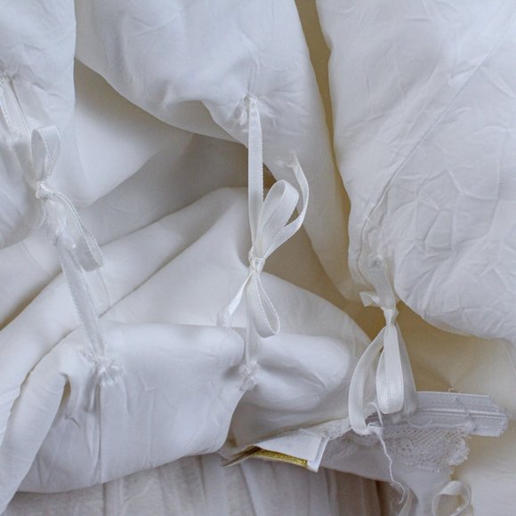 Wedding Dress Vintage 70s 4 6 Floral Lace Princess Gown White Boho Full A-line - Picture 12 of 14